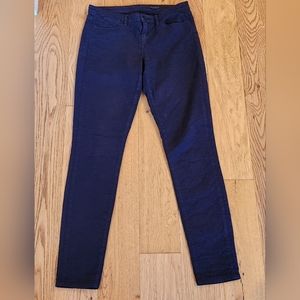 Club Monaco Black Floral Brocade Jeans Pants sz 8 Preppy Flower lace
